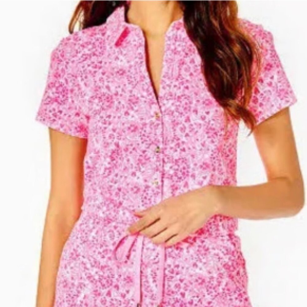 Lilly Pulitzer Jorgie Terry Romper Size M NWOT